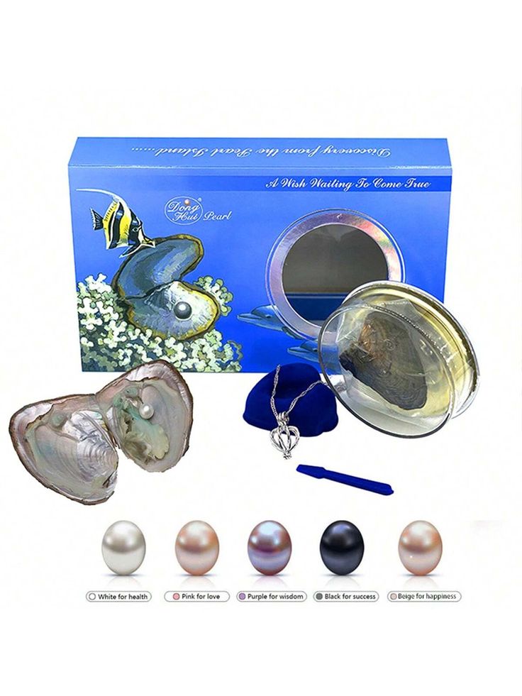 Freshwater Shell Canned Oyster Ocean Love Real Pearl Necklace Set